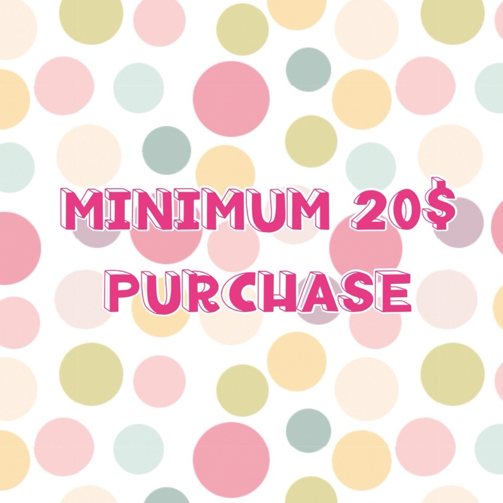 ❗️Minimum 20$ purchase ❗️